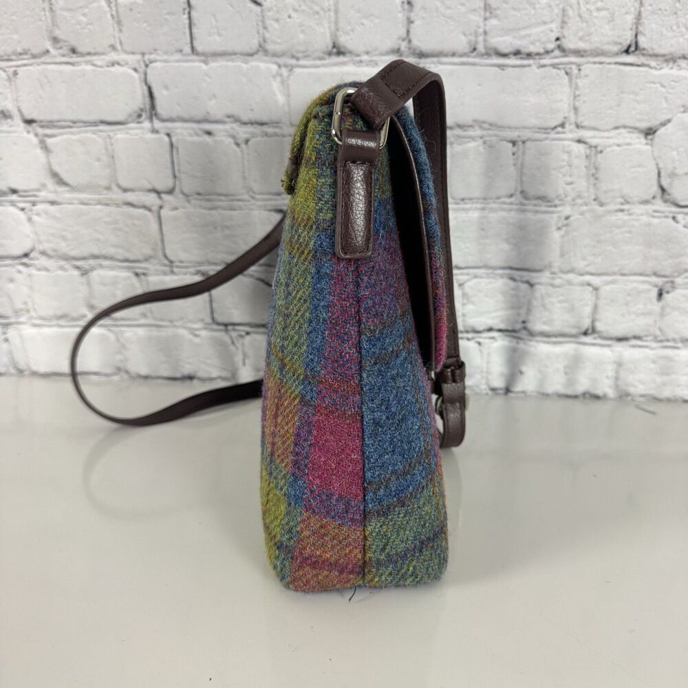 Glen Appin of Scotland Harris Tweed Torridon Wool Multi Plaid Shoulder Bag NWOT - Picture 6 of 14